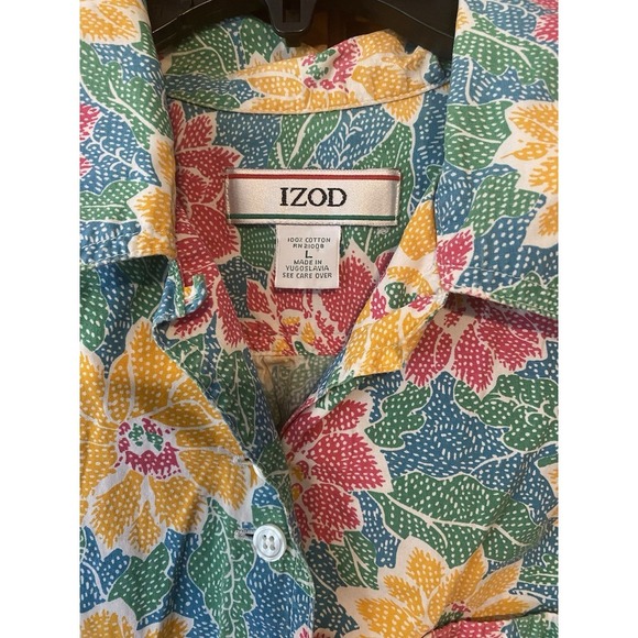 Vintage 90s Hawaiian Island Women's Floral Short Sleeve Button Down Large Retro - Picture 2 of 8